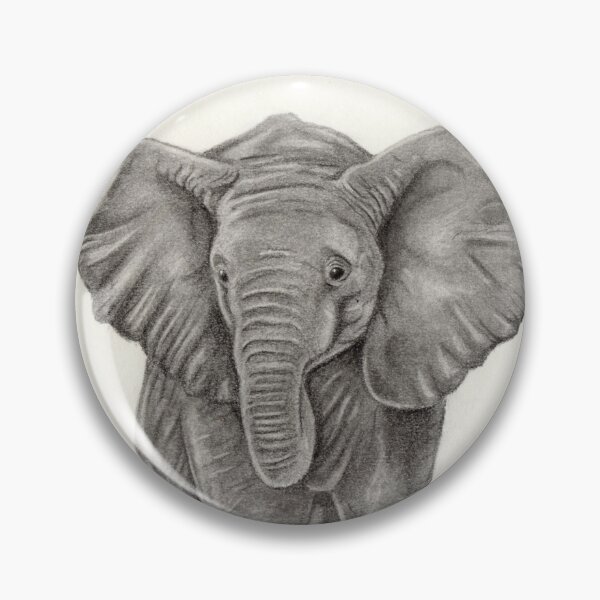 Item preview, Baby African Elephant Pencil Drawing designed and sold by Philosophyfox.