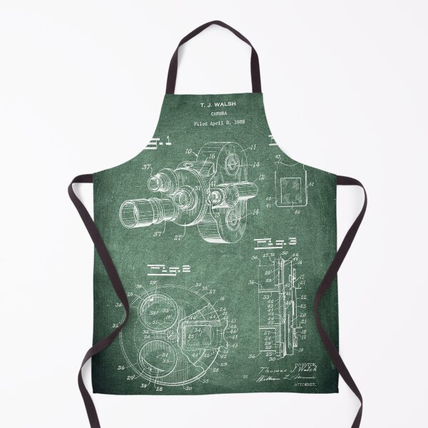 Item preview, Video camera 1940 patent green chalkboard designed and sold by InkedArtPrints.