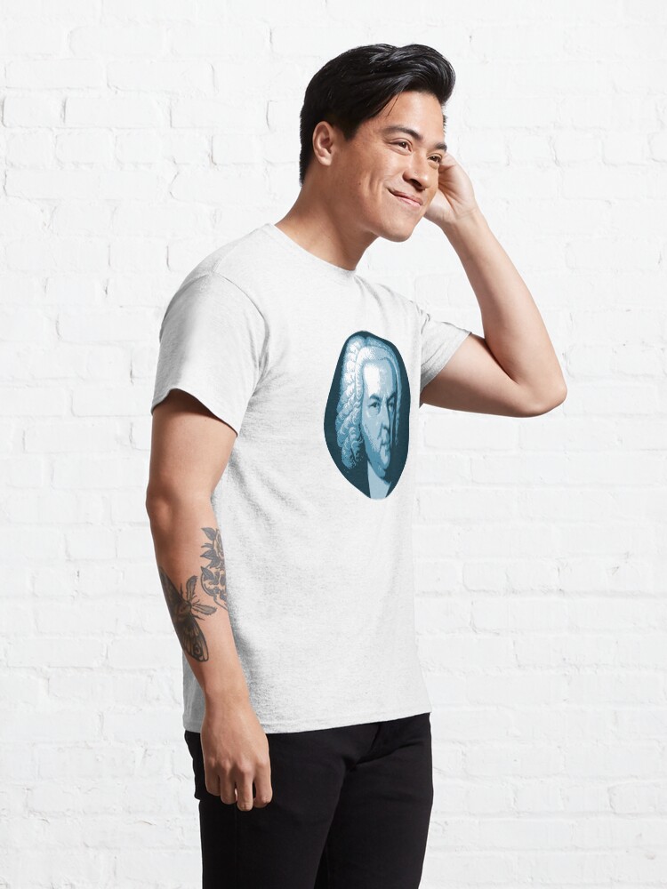 Alternate view of Johann Sebastian Bach Blue Portrait Classic T-Shirt
