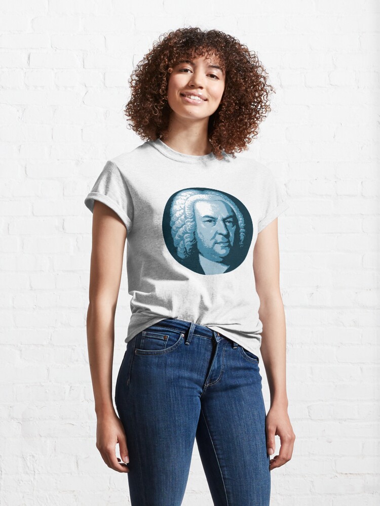 Alternate view of Johann Sebastian Bach Blue Portrait Classic T-Shirt