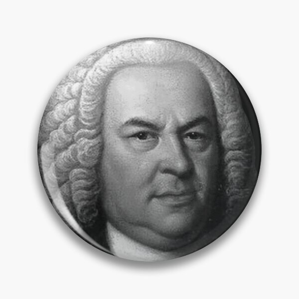 Item preview, Johann Sebastian Bach Black and White Portrait designed and sold by zavadadesigns.