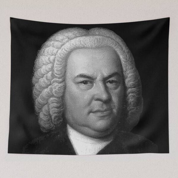 Item preview, Johann Sebastian Bach Black and White Portrait designed and sold by zavadadesigns.