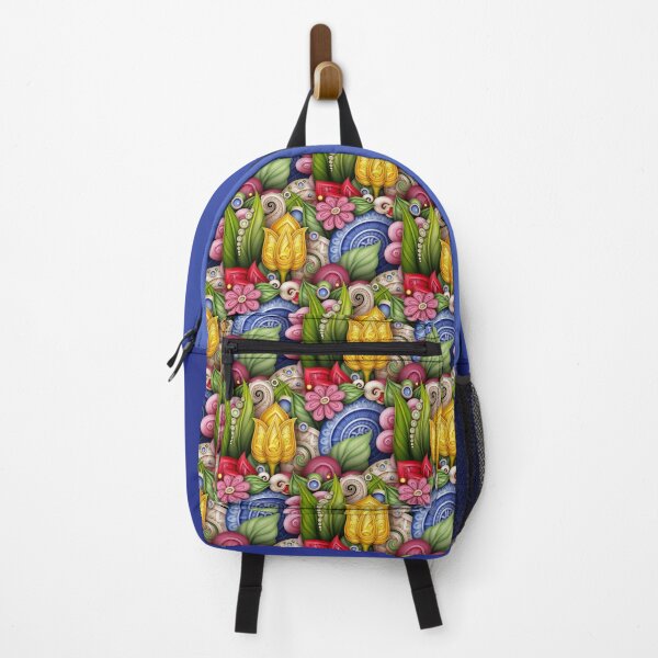 Item preview, Colored Nature Inspired Pattern with Floral Motifs designed and sold by lissantee.