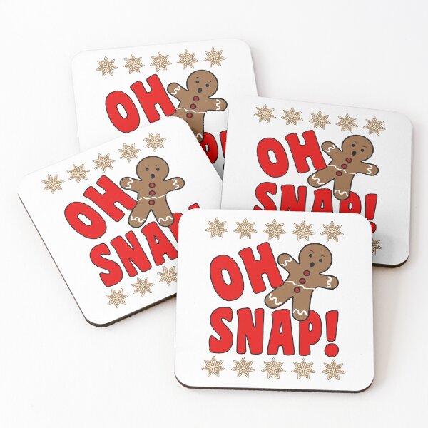 Item preview, Oh Snap | Festive Funny Christmas Broken Gingerbread Man designed and sold by 4wordsmovement.
