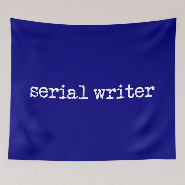 Item preview, Serial Writer White Type on Navy Blue designed and sold by TeaRoseWriter.
