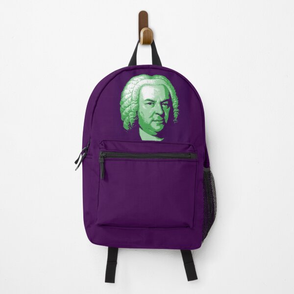 Item preview, Johann Sebastian Bach Green Purple Portrait designed and sold by zavadadesigns.