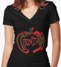 Bonita Apple Women's Fitted V-Neck T-Shirt