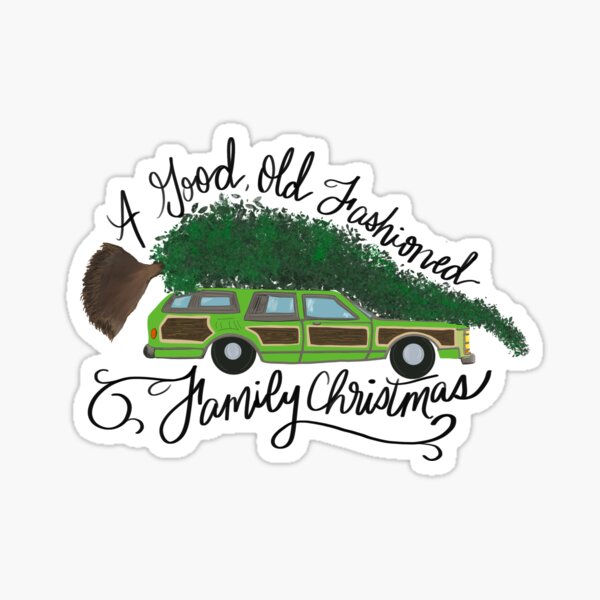 Old Fashioned Family Christmas, Griswold Christmas Tree Sticker