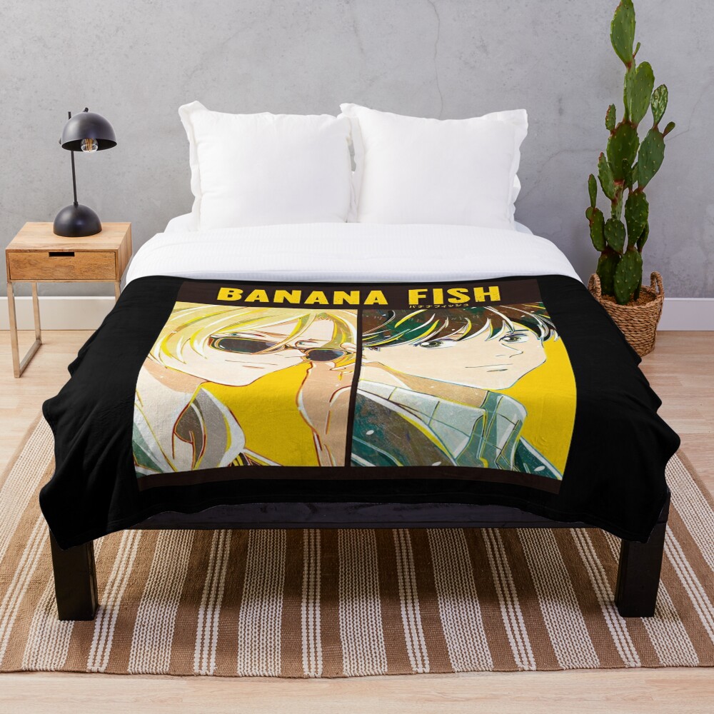 Copy Of Banana Fish 3 Throw Blanket By Alexisshopfree Redbubble