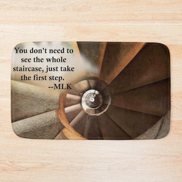 Item preview, MLK inspirational quote - Take the first step designed and sold by ittybittyowl.