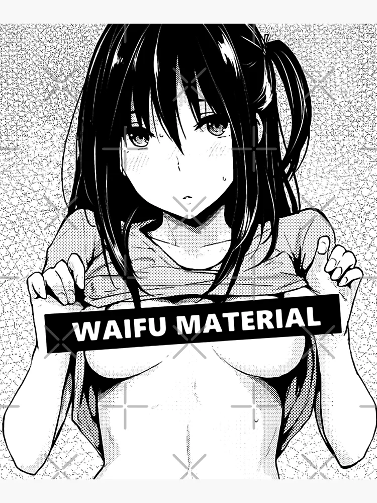 Ahegao Hentai Waifu Material Lewd Anime Gift Poster by Alex211