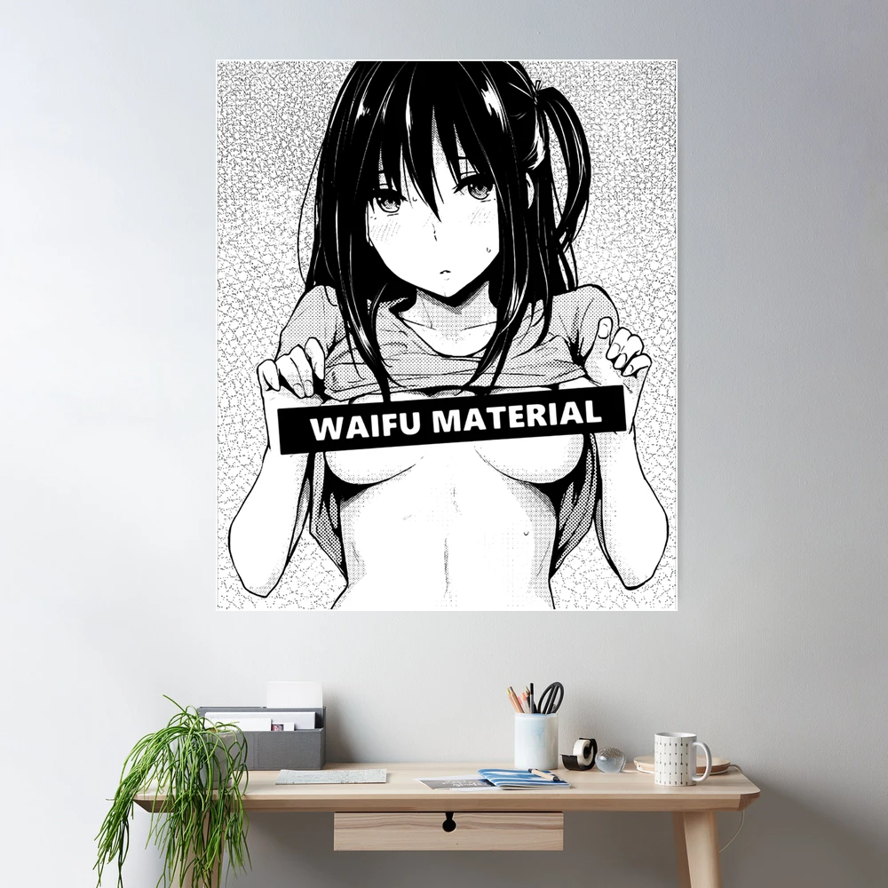 Ahegao Hentai Waifu Material Lewd Anime Gift Poster by Alex211