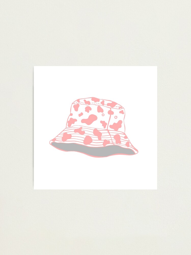 bucket hat strawberry cow