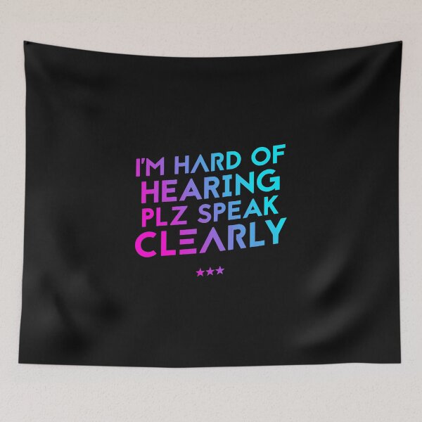 Item preview, I am Hard of Hearing Please Speak Clearly Purple Gradient Typography  designed and sold by lylehoa.