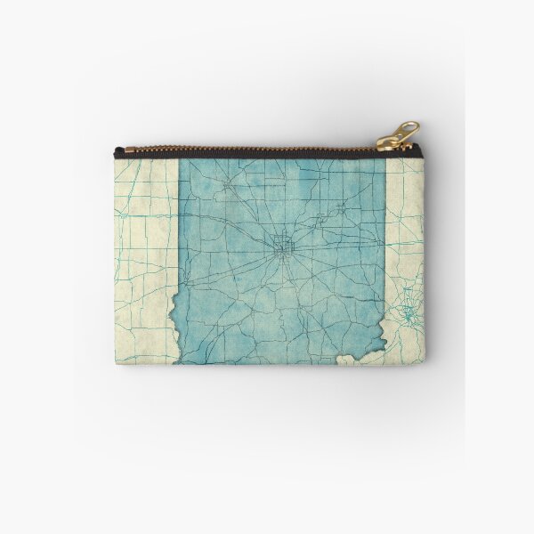 Item preview, Indiana Map Blue Vintage designed and sold by HubertRoguski.