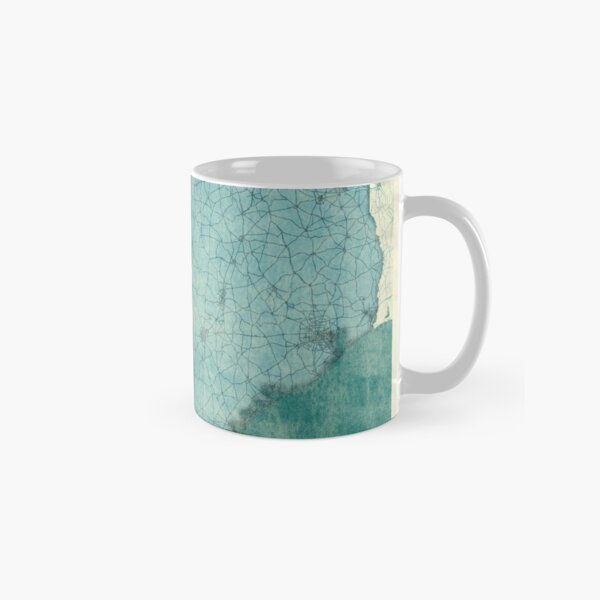 Texas Map Blue Vintage Classic Mug