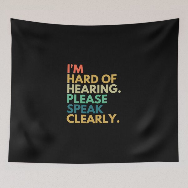 Item preview, I am Hard of Hearing Please Speak Clearly Purple Retro designed and sold by lylehoa.