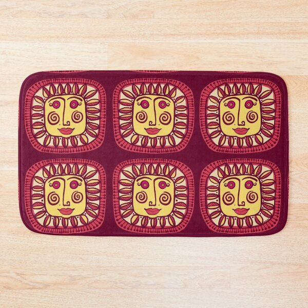 Item preview, Retro stylised sunmask, seamless pattern designed and sold by marina63.