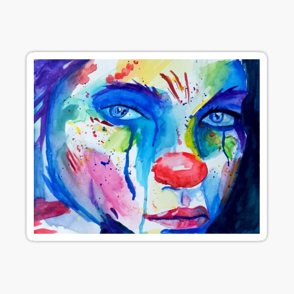 Water Color portrait #2 Sticker