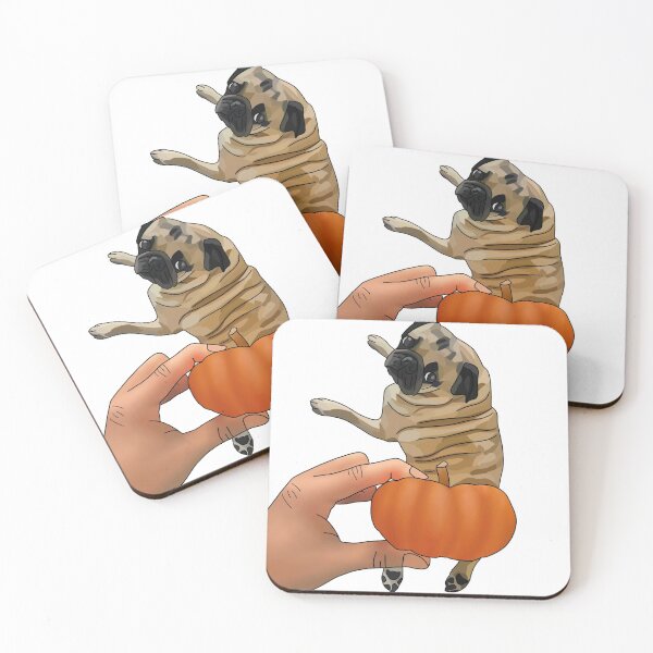 Item preview, Doug the Pug with Pumpkin designed and sold by Gracebello.