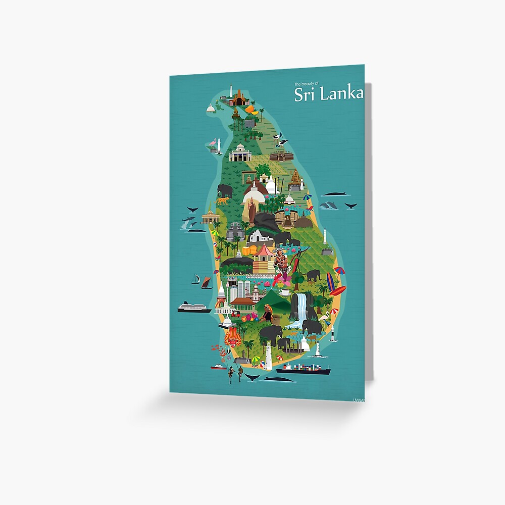 "Beauty of Sri Lanka" Greeting Card for Sale by Uvinart Redbubble