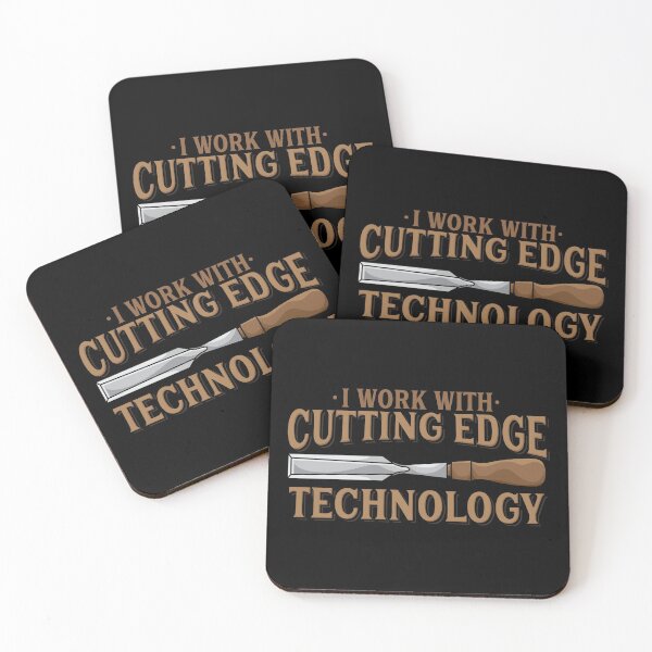 Item preview, I Work with Cutting Edge Technology | Woodworking Craft designed and sold by Dancing Dolphin Crafts.