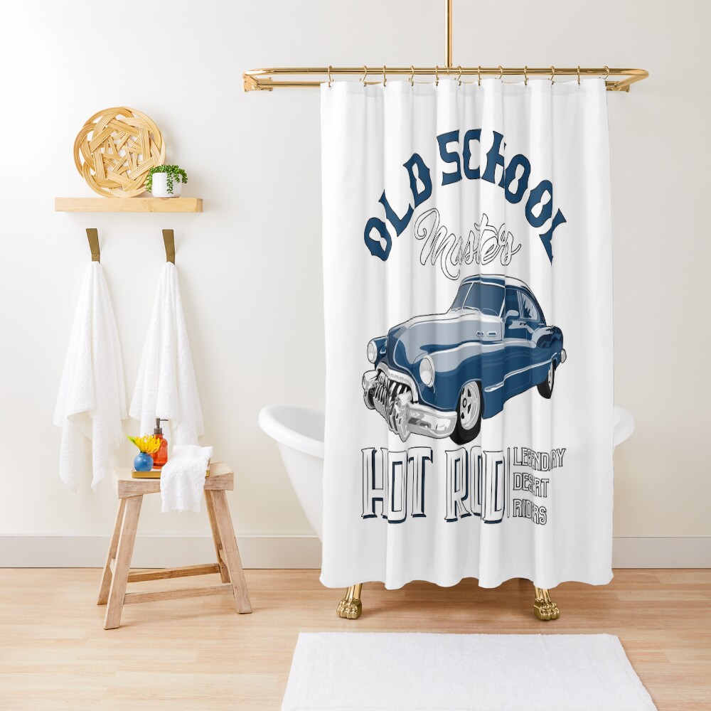 "old school hot rod" Shower Curtain for Sale by AudioHub Redbubble