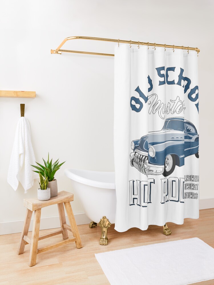 "old school hot rod" Shower Curtain for Sale by AudioHub Redbubble