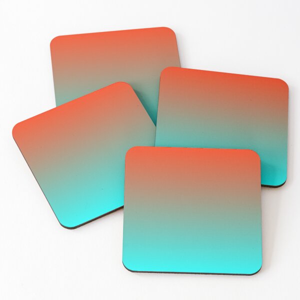Item preview, Preppy Turquoise Aqua Blue Scarlet Red Orange Ombre designed and sold by IamTrending.