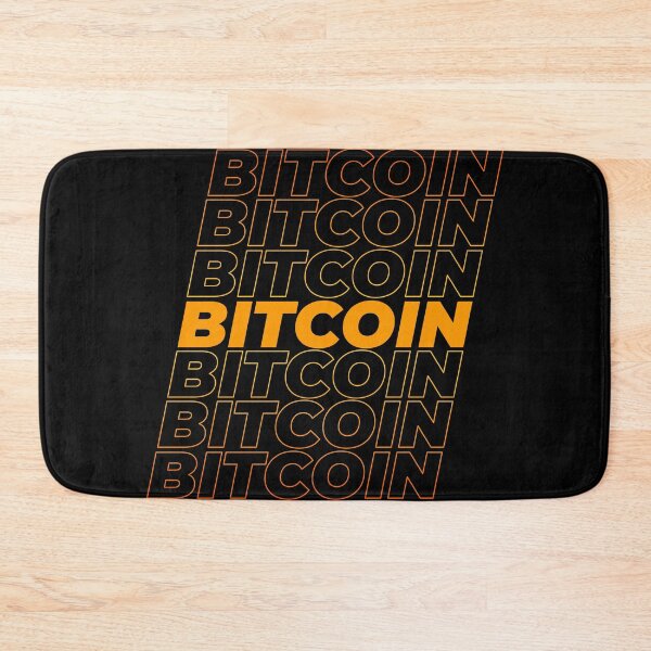 Item preview, Bitcoin (BTC) Cryptocurrency Blockchain Yellow Text designed and sold by MadMando.