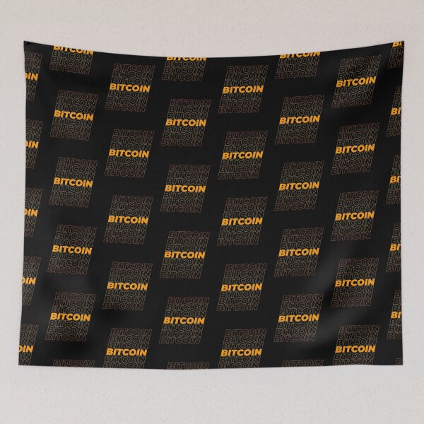 Item preview, Bitcoin (BTC) Cryptocurrency Blockchain Yellow Text designed and sold by MadMando.