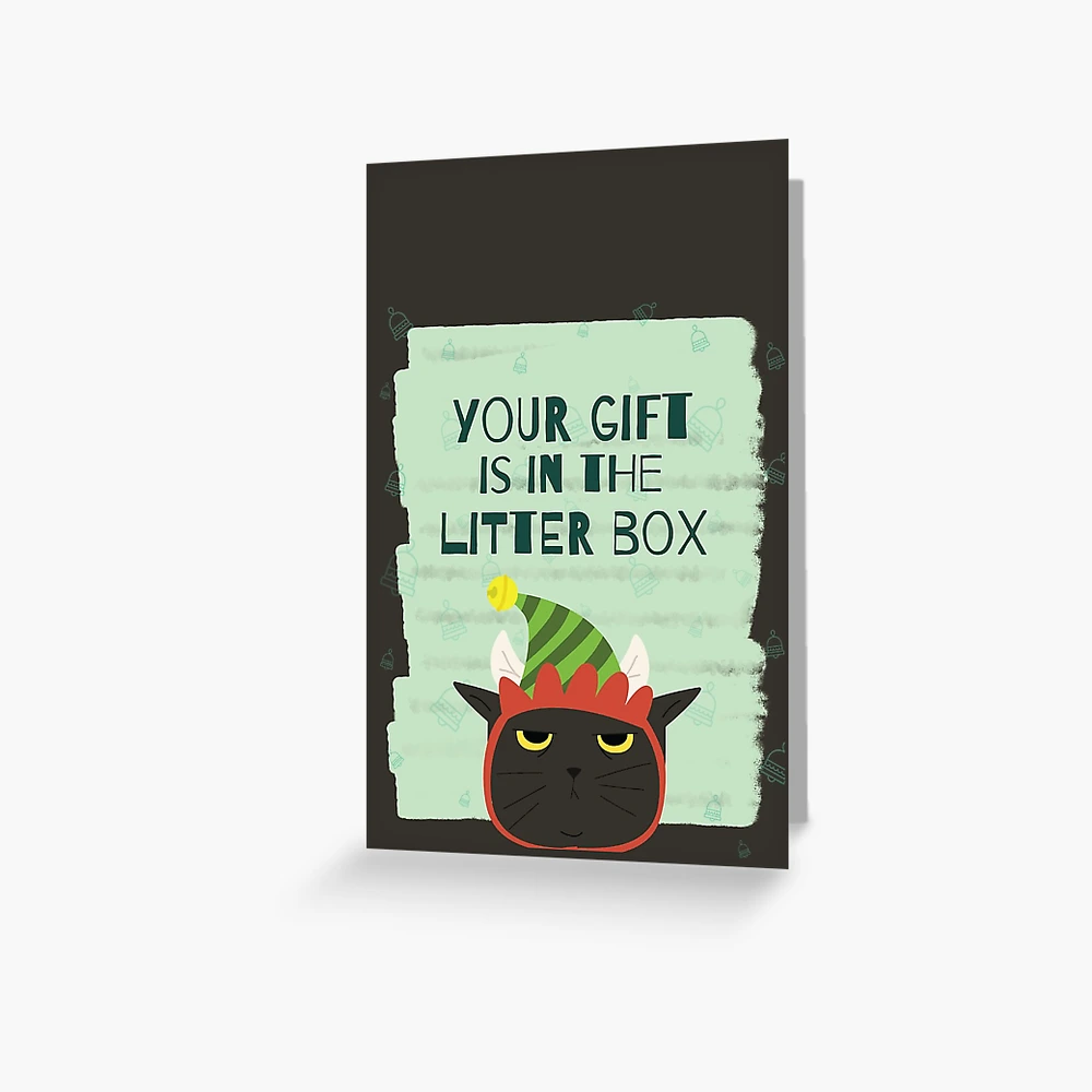 Your Gift Is In The Litter Box Merry Christmas Candle, Funny Birthday Gift  for Cat Lovers