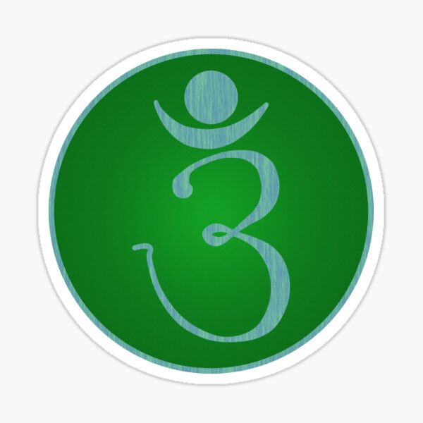 OM Logo v2 - Blue on Green Sticker