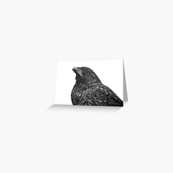 Item preview, Raven Graphite Drawing - Raven Lovers - Bird Lovers designed and sold by Curtis Brown.