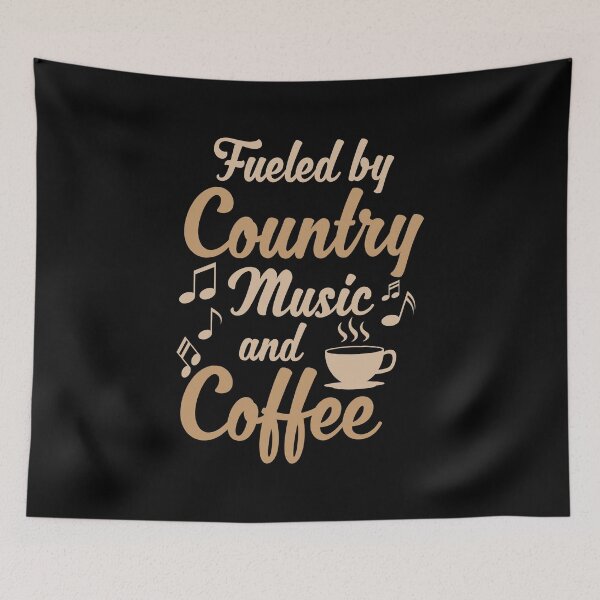 Item preview, Country Music Lover Fueled By Coffee Funny Gift designed and sold by haselshirt.