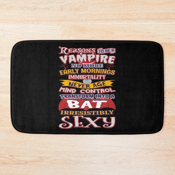 Item preview, Reasons To Be A Vampire No Early Mornings Never Age | Halloween Design designed and sold by Dancing Dolphin Crafts.