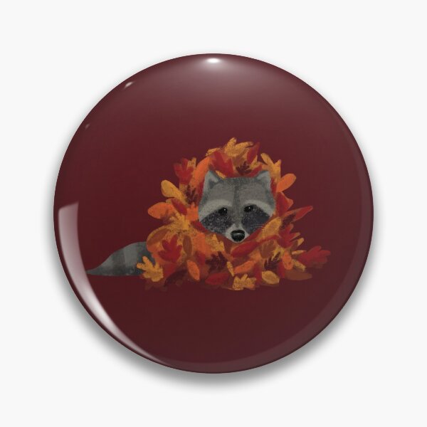 Item preview, Raccoon Playing with Autumn Leaves designed and sold by Myracle Boddie.