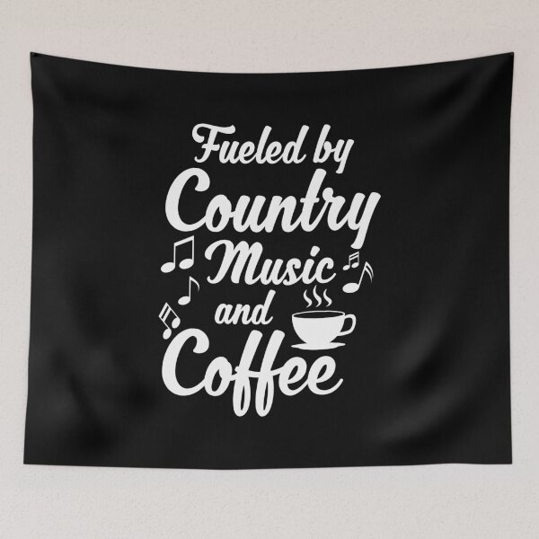 Item preview, Country Music Lover Fueled By Coffee Funny Gift designed and sold by haselshirt.