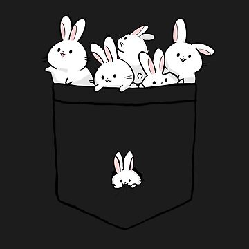 Bunnies coming out of pocket Backpack by sunny-tees