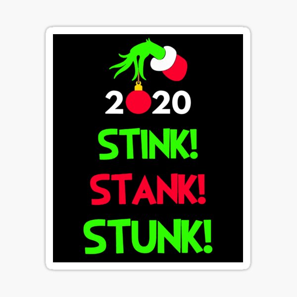 2020 Stink Stank Stunk Matching Christmas Pajamas For Family Couples PJs Group Photos Merry Xmas Outfits Funny Holiday Gift Sticker
