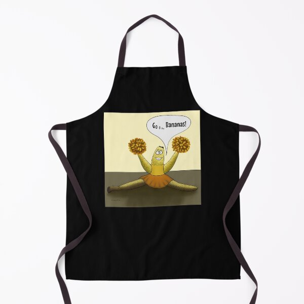 Item preview, Banana Split Cheer – funny cartoon character on black background designed and sold by Crystal Raymond.