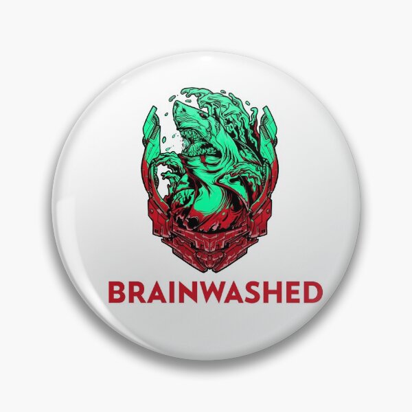 Item preview, Brainwashed Red And Green Cyber Shark designed and sold by Mustard Prophet.