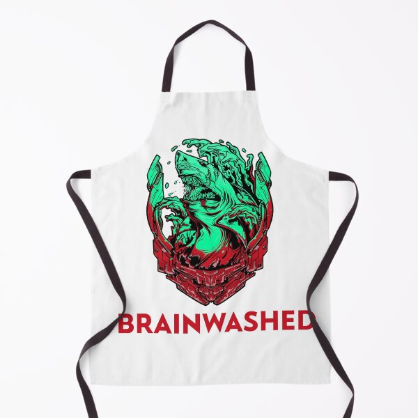 Item preview, Brainwashed Red And Green Cyber Shark designed and sold by Mustard Prophet.