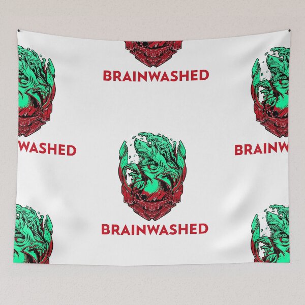 Item preview, Brainwashed Red And Green Cyber Shark designed and sold by Mustard Prophet.