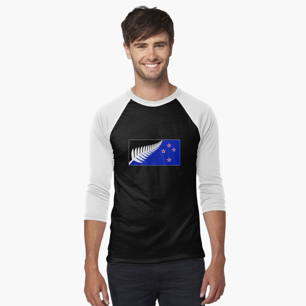 Item preview, Baseball ¾ Sleeve T-Shirt designed and sold by SilverFernFlag.