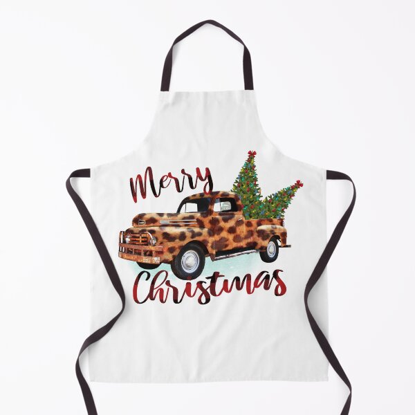 Item preview, Merry Christmas Buffalo Plaid Leopard Truck with Christmas Trees designed and sold by StickerArtwork.