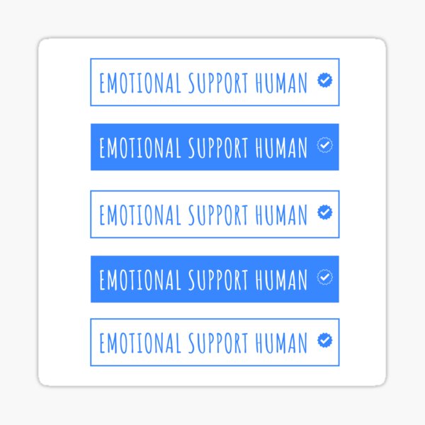 emotional support human funny Sticker