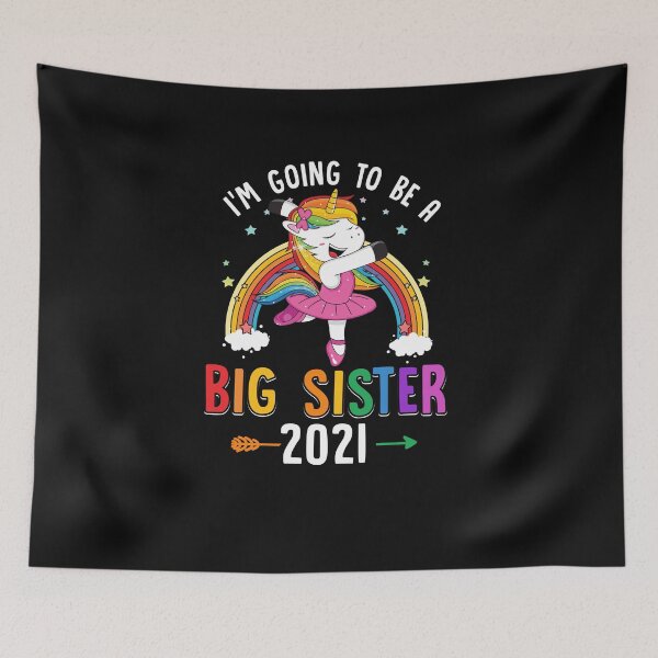 Item preview, I Am Going To Be A Big Sister 2021 Unicorn Cute designed and sold by CreativeGift.