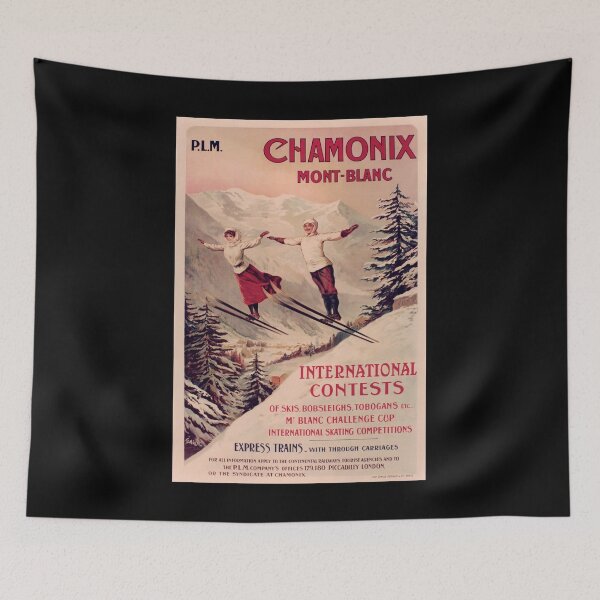 Item preview, retro chamonix mont blanc international contests plm designed and sold by CorasPosters.