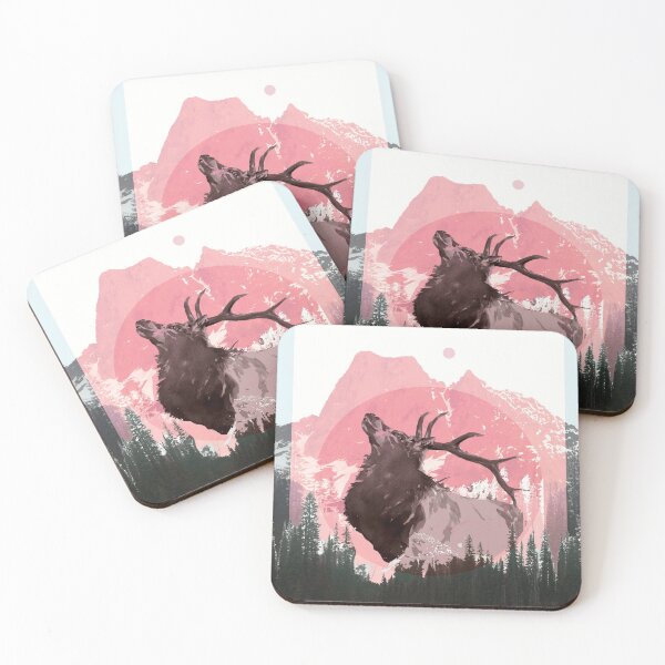 Mountain Elk Coasters (Set of 4)